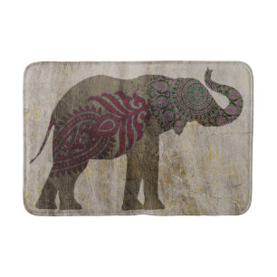 Alfombrilla De Baño Elefante tribal del zen