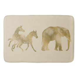 Alfombrilla De Baño Elefante y cebras hermosos