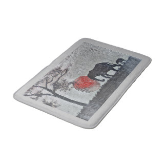 Alfombrilla De Baño Elefantes africanos Bath Mat