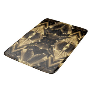Alfombrilla De Baño Elegancia Moderna de Pan de Oro Neo Art Déco