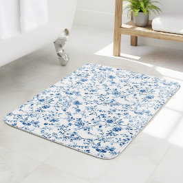 Alfombrilla De Baño Elegant Blue White Toile French Vintage Style