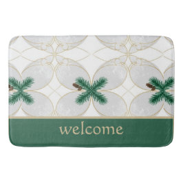 Alfombrilla De Baño Elegant Gold Eucalyptus Holiday Shower Curtain – M