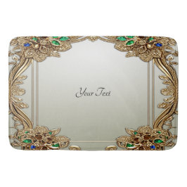 Alfombrilla De Baño Elegant Gold Ornate Bath Mat