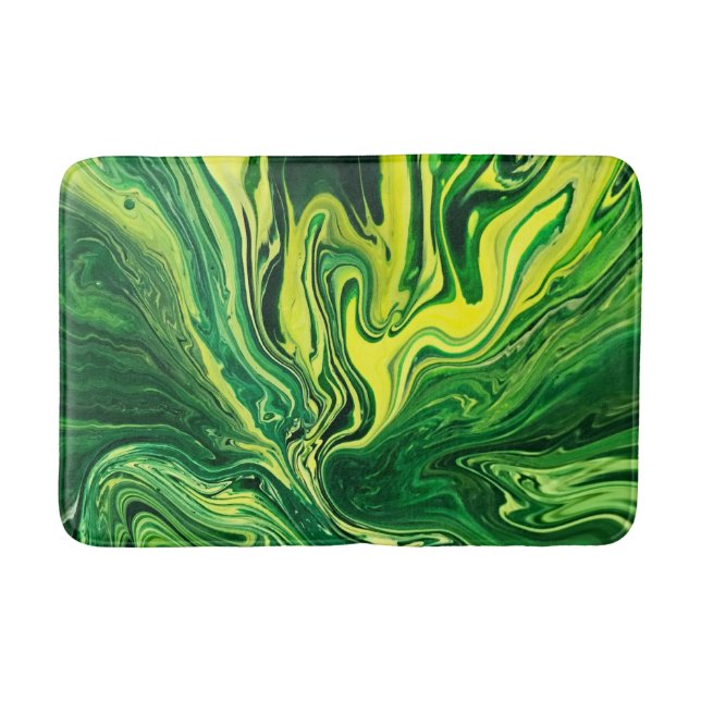 Alfombrilla De Baño Elegante Agate Loco 5 - Amarillo Verde (Anverso)