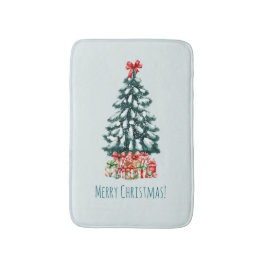 Alfombrilla De Baño Elegante árbol de Navidad nevado
