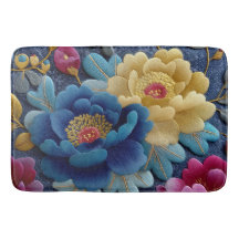 Elegante Aspecto de Peonía Vintage Bordada con Flo