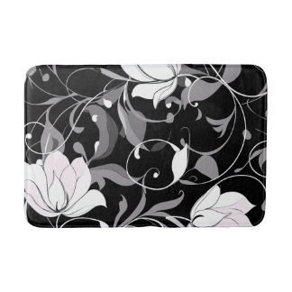 Alfombrilla De Baño Elegante Bañera floral Noir