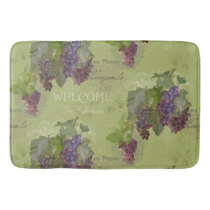 Alfombrilla De Baño Elegante bienvenida Mat Pinot Noir Vineyard Grapes