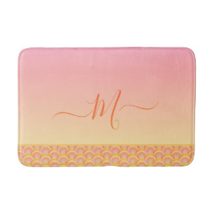 Alfombrilla De Baño Elegante concha de concha de mariscos de Ombre tro