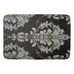 Alfombrilla De Baño Elegante Damasco Barroco