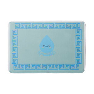 Alfombrilla De Baño Elegante estera de baño con agua de gota con front