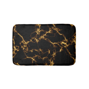Alfombrilla De Baño Elegante estilo de mármol3 - Oro negro