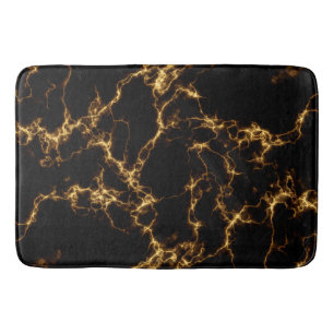 Alfombrilla De Baño Elegante estilo de mármol3 - Oro negro