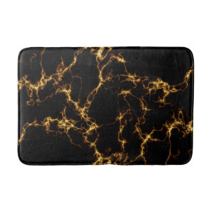 Alfombrilla De Baño Elegante estilo de mármol3 - Oro negro