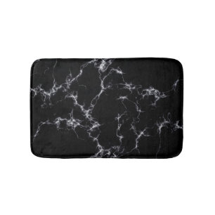 Alfombrilla De Baño Elegante estilo de mármol4 - Blanco y negro