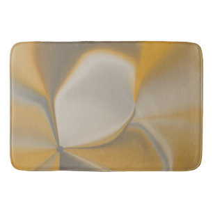 Alfombrilla De Baño Elegante Floral Amarillo Blanco Pétalo Esquina Abs