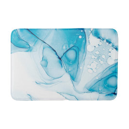 Alfombrilla De Baño Elegante Marcado Azul