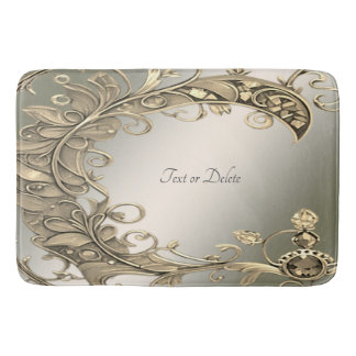 Alfombrilla De Baño Elegante Mat de Baño Decorativo De Oro Moderno
