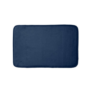 Alfombrilla De Baño Elegante moda moderna azul marino sólido azul mari