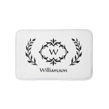 Elegante Moda moderna monogramada Wreath blanco ne