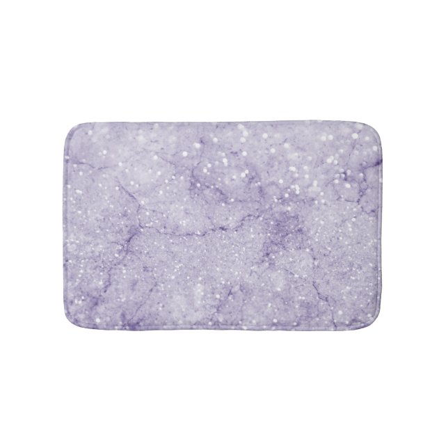 Alfombrilla De Baño Elegante moda suave lavanda purpurina púrpura márm (Anverso)