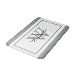 Alfombrilla De Baño Elegante nombre con letra de monograma