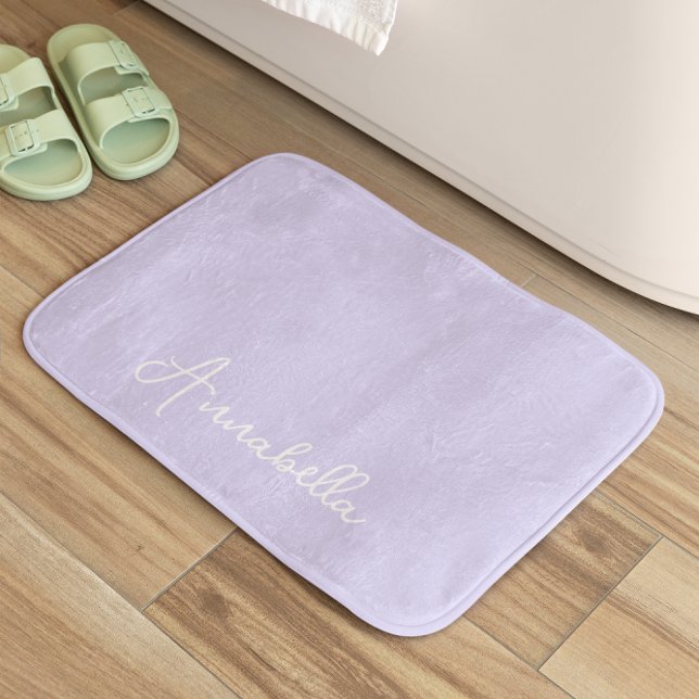 Alfombrilla De Baño Elegante Nombre Lavanda Púrpura (Subido por el creador)