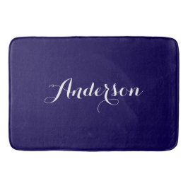 Alfombrilla De Baño Elegante nombre personalizado negro