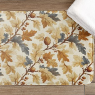 Alfombrilla De Baño Elegante patrón de caída de roble y pinecone