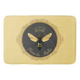 Alfombrilla De Baño Elegante Reina francesa bebe gris dorado amarillo