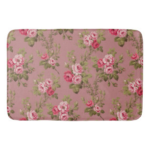 Alfombrilla De Baño Elegante Rosa rosado de época