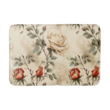 Elegante Rosa Vintage Flor Beige Floral Diseño