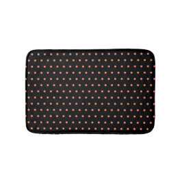 Alfombrilla De Baño Elegante SALMON Polka Dot Black