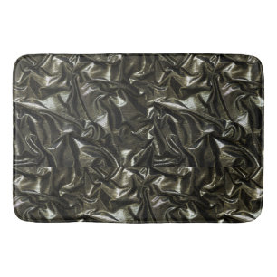 Alfombrilla De Baño Elegante satén negro recogido