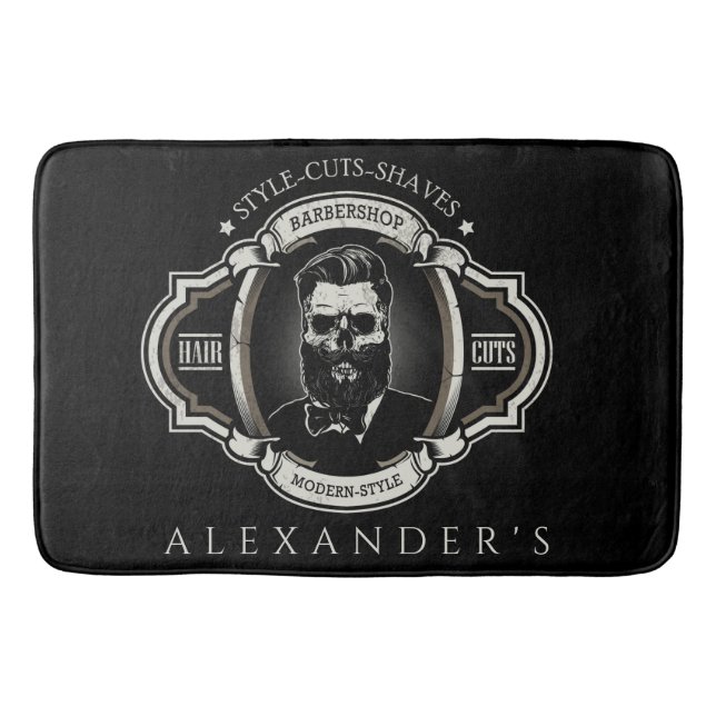 Alfombrilla De Baño Elegante Skull Personalize (Anverso)