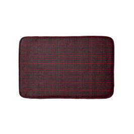 Alfombrilla De Baño Elegante Tartán Burgundy