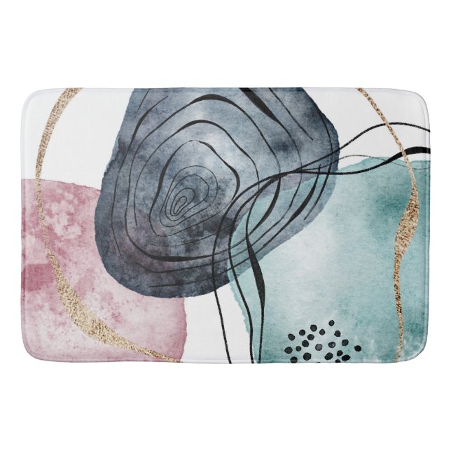 Alfombrilla De Baño Elegante y lujoso boho abstracto (Anverso)