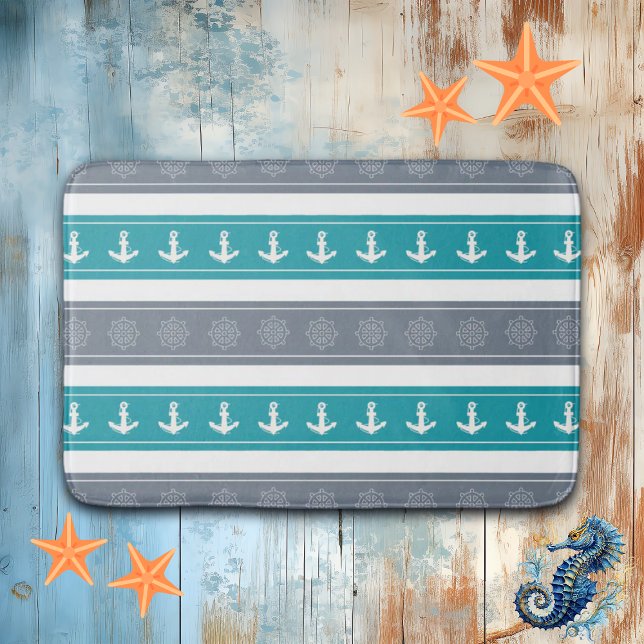 Alfombrilla De Baño Elementos del barco de patrón nautico (Subido por el creador)