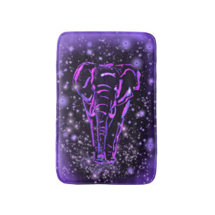 Alfombrilla De Baño Elephant Bath Mat In Purple Pink Starnight