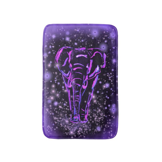 Alfombrilla De Baño Elephant Bath Mat In Purple Pink Starnight (Frente vertical)