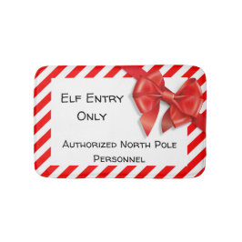 Alfombrilla De Baño Elf Entry Only | North Pole Christmas Doormat