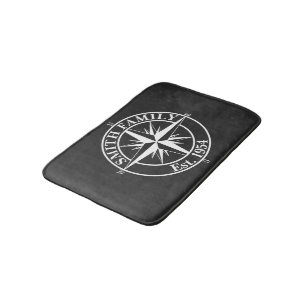 Alfombrilla De Baño Emblema personalizable de monograma de estrella de