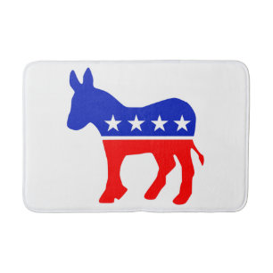Alfombrilla De Baño Emblema político Fiesta democrático (Donkey)