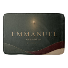 Alfombrilla De Baño EMMANUEL | Mateo 1:23 Cristiano