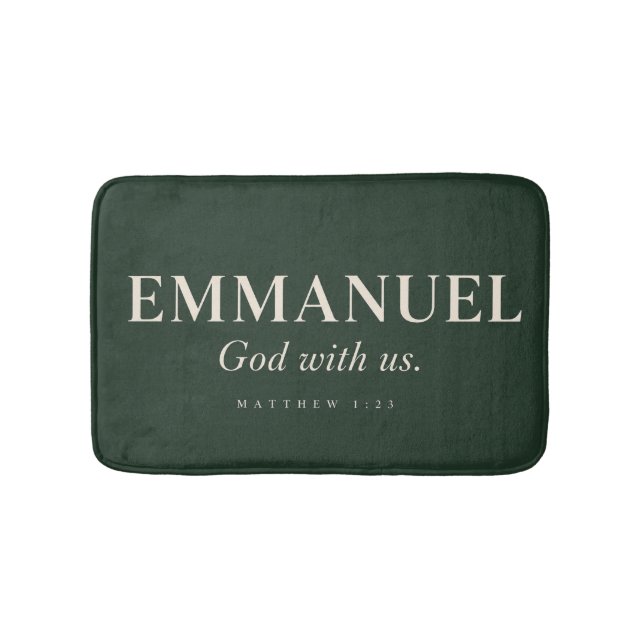 Alfombrilla De Baño EMMANUEL | Mateo 1:23 | Navidad (Anverso)