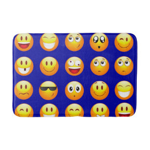 Alfombrilla De Baño emoji azul oscuro cuarto de baño batata