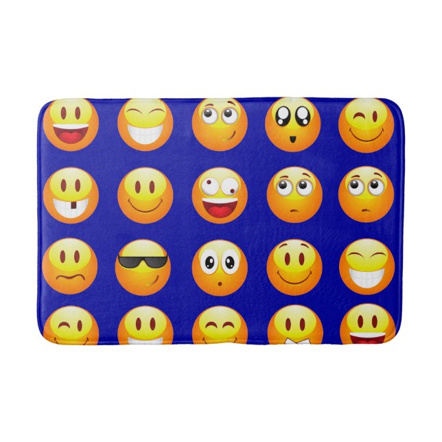Alfombrilla De Baño emoji azul oscuro cuarto de baño batata (Anverso)