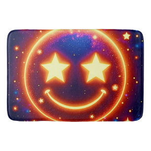 Alfombrilla De Baño Emoji brillante de ojos estriados
