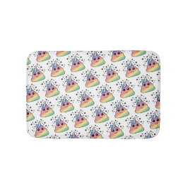 Alfombrilla De Baño Emoji de arcoíris de unicornio