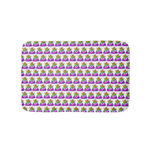 Alfombrilla De Baño Emoji de Princesa Corona Arcoíris Heces